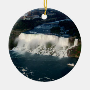 American Niagara Falls: Flygvy från Skylon Julgransprydnad Keramik