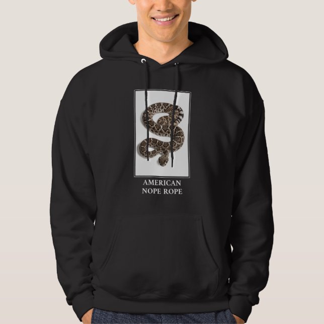 American Nope Rope - Rattlesnake Snake Danger Hoodie (Framsida)