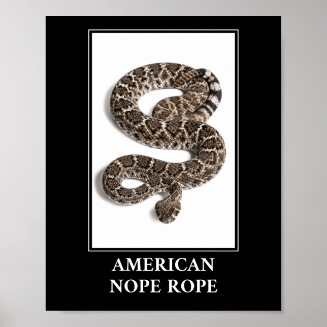 American Nope Rope - Rattlesnake Snake Danger Poster (Framsidan)