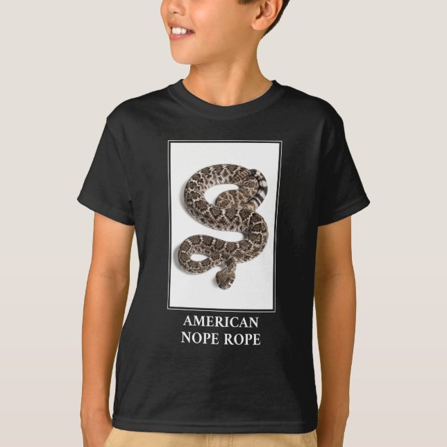 American Nope Rope - Rattlesnake Snake Danger T Shirt (Framsida)