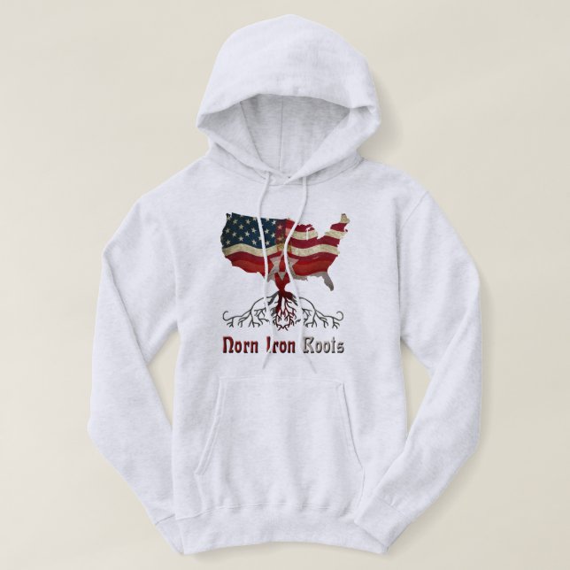 American Northern Irish Ancestry Hoodie (Design framsida)