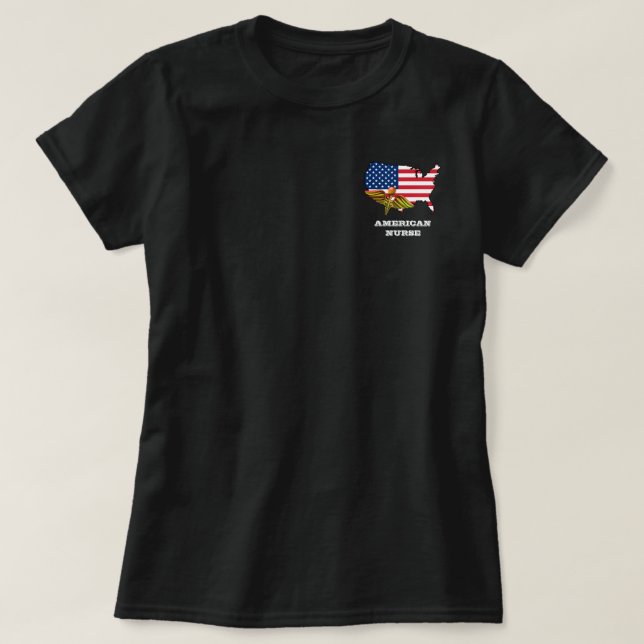 American Nurse Patriotic T Shirt (Design framsida)