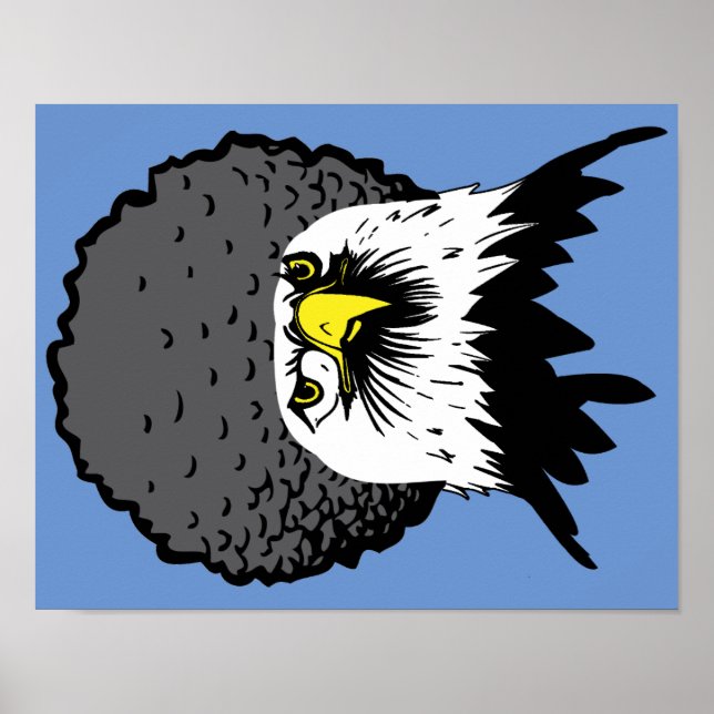 American Örn Afro Funny Poster Sign (Framsidan)