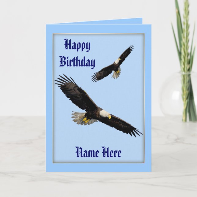 American Örn Birthday Card Kort (Framsida)