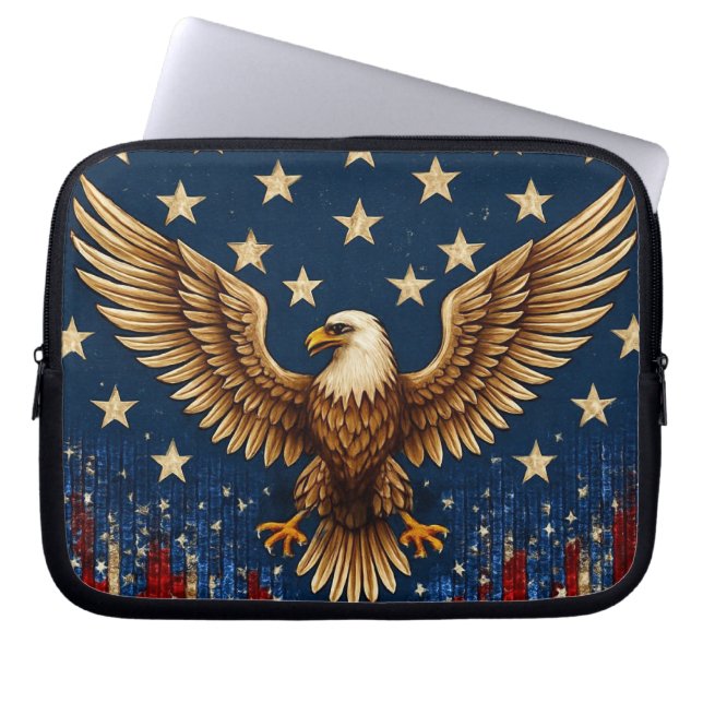 "American Örn Laptop sleeve - Patriotic Sta (Framsidan)