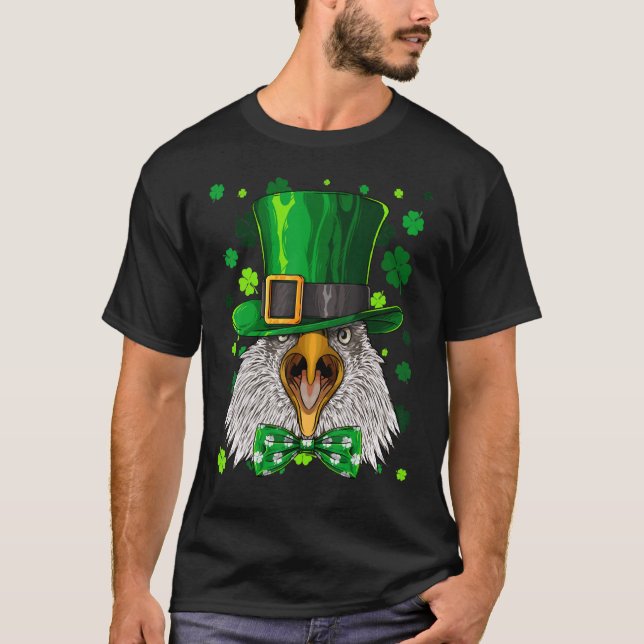 American Örn Leprechaun Funny St Patricks D T Shirt (Framsida)