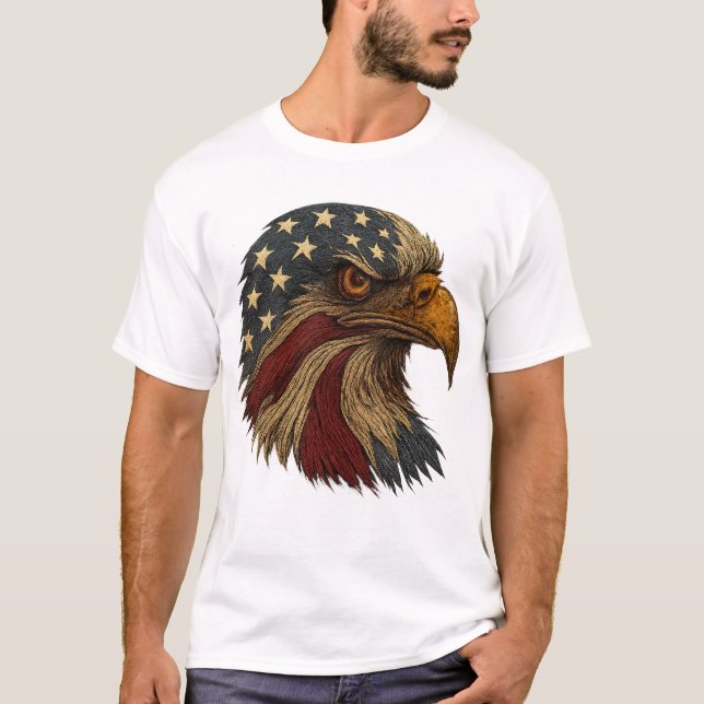American Örn Patriotic T Shirt (Framsida)