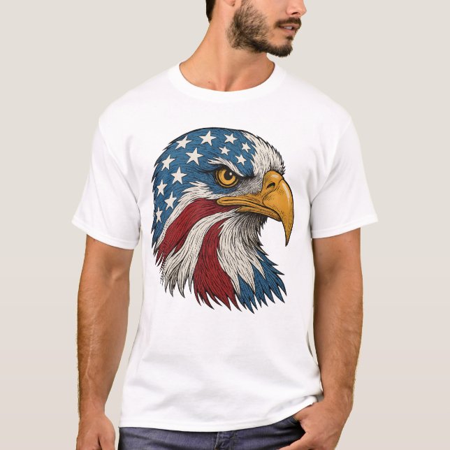 American Örn Patriotic T Shirt (Framsida)