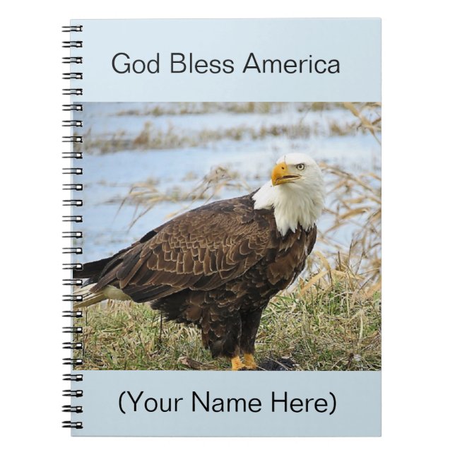 American Örn Photo on a 8x10 Journal Anteckningsbok (Framsidan)