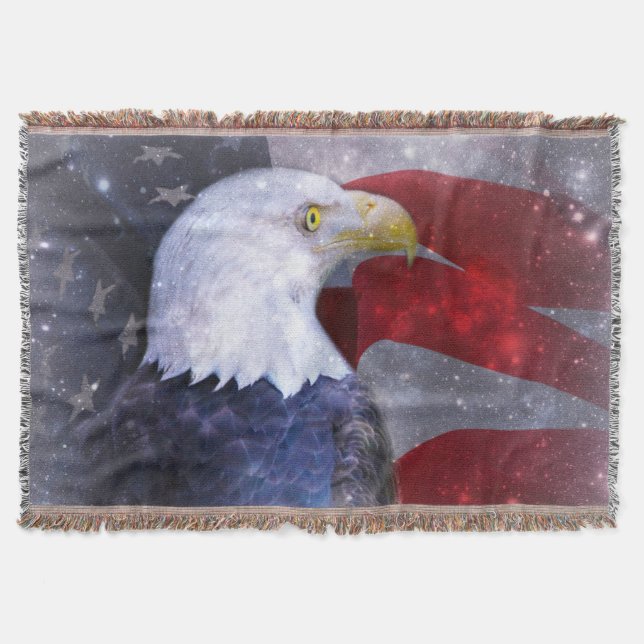 American Örn Throw Blanket Mysfilt (Framsidan)