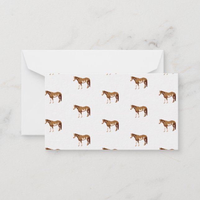 American Paint Horse Equestrian Watercolor Anteckningskort (Framsida)