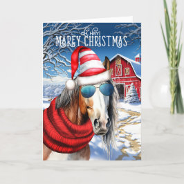 American Paint Horse Funny MAREy jul Helgkort