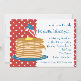American Pancake Breakfast Inbjudningar