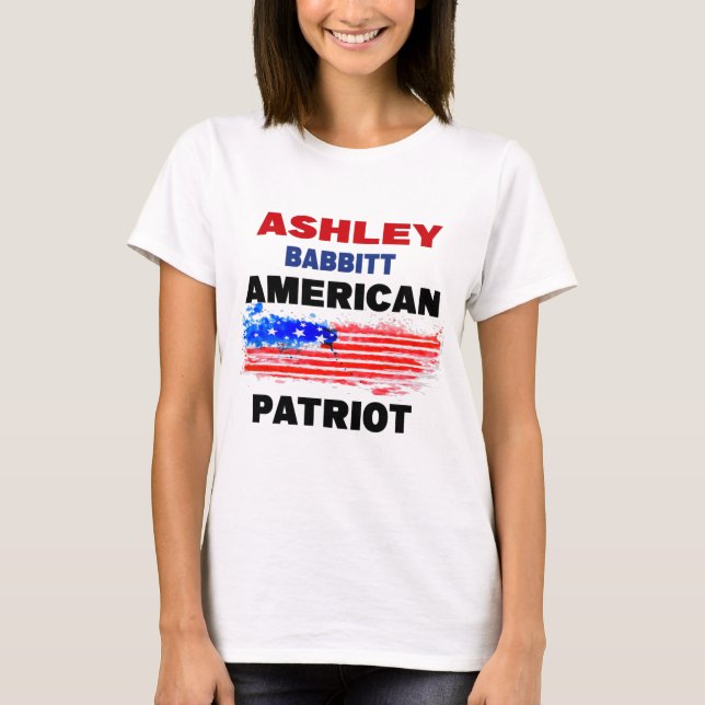 American Patriot Ashley Babbitt T Shirt (Framsida)
