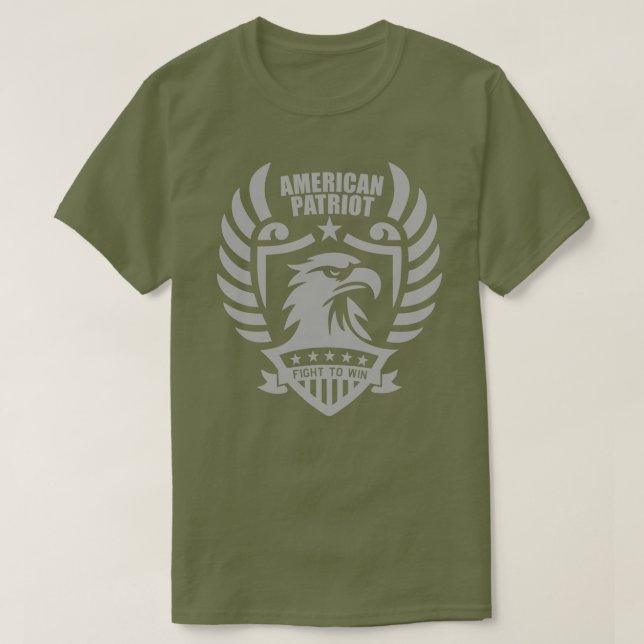 American Patriot Basic Tee (Fatigue Green) (Design framsida)