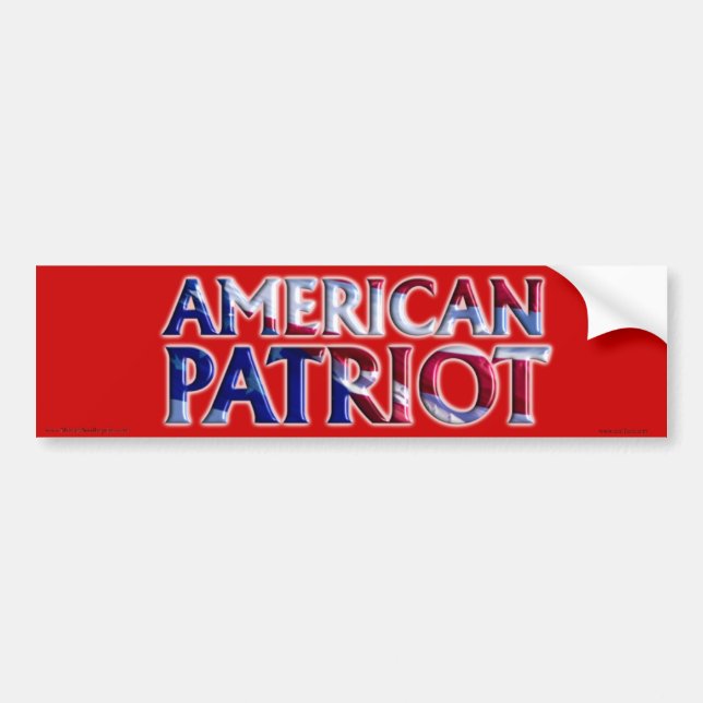 American Patriot - Bumper Sticker Bildekal (Framsidan)