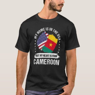 American Patriot Cameroon Flagga American Kameroon T Shirt