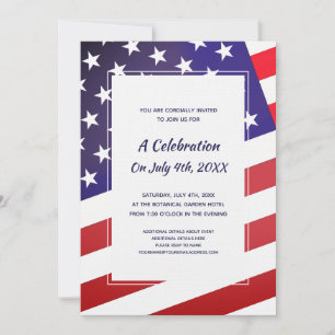American Patriot Classic 4:e juli US Flagga Inbjudningar