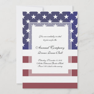 American Patriot Classic Stars och stripes US Flag Inbjudningar