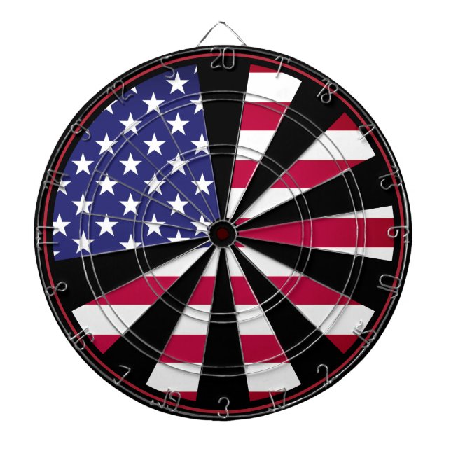 American Patriot Dartboard & Flagga USA / darts-sp Darttavla (Framsidan)