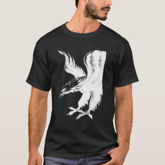 American Patriot Eagle Black White T Shirt