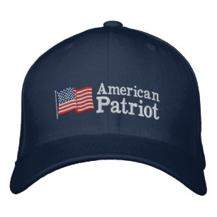 American Patriot Flagga B Broderad Keps