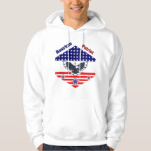 American Patriot Hoodie - USA flagga, Proud Vetera