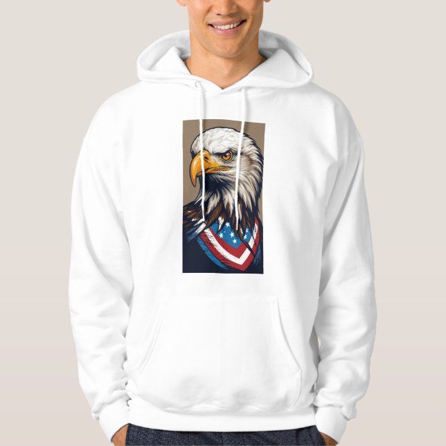 American Patriot Örn T-Shirt Design Hoodie (Framsida)