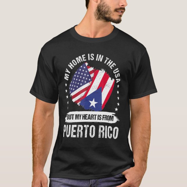American Patriot Puerto Rico Flagga America Puerto T Shirt (Framsida)