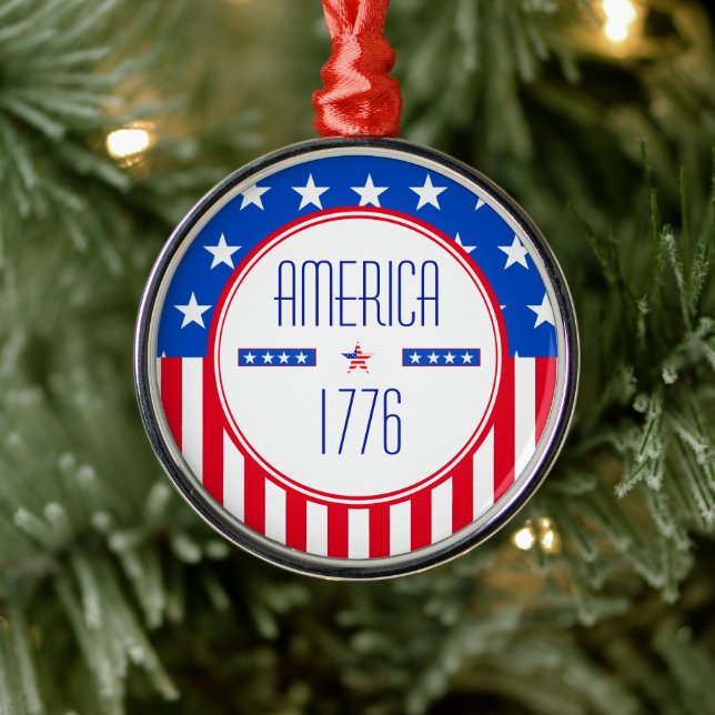 American Patriotic 1776 Ornament (Träd)