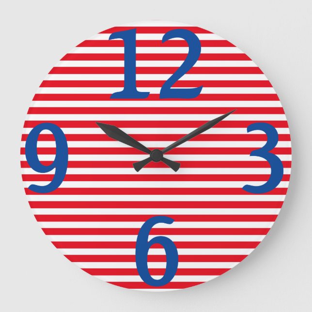 American patriotic Acrylic Wall Clock Stor Klocka (Framsida)
