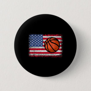 American Patriotic Bysketbyll 4 juli US Flagga Knapp