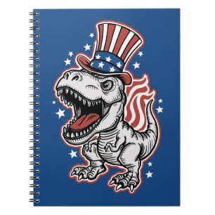 American Patriotic Dinosaur Anteckningsbok