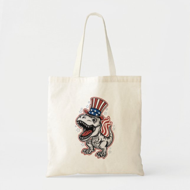 American Patriotic Dinosaur Tygkasse (Framsidan)