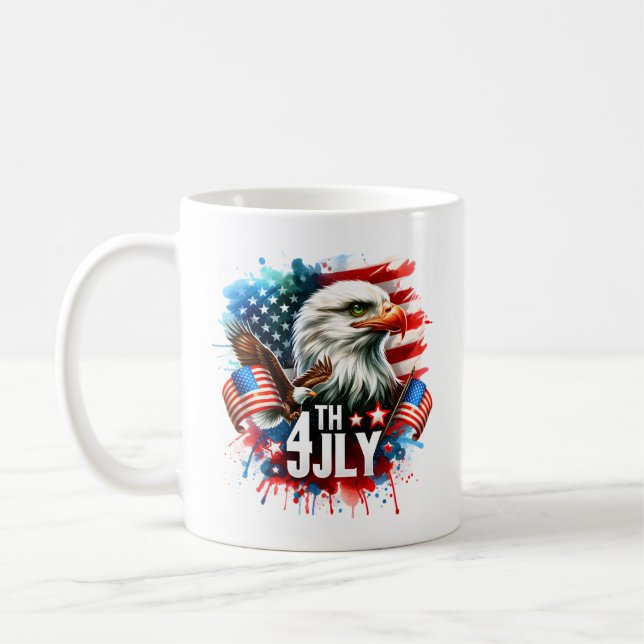 American Patriotic Eagle Sublication-61905 Kaffemugg (Vänster)