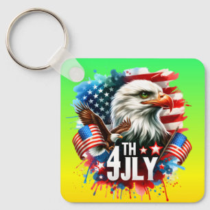American Patriotic Eagle Sublication-61905 Nyckelring