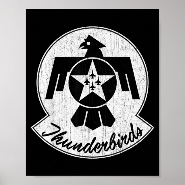 American Patriotic F16 Fighter 57th Wing Tbirds Gi Poster (Framsidan)
