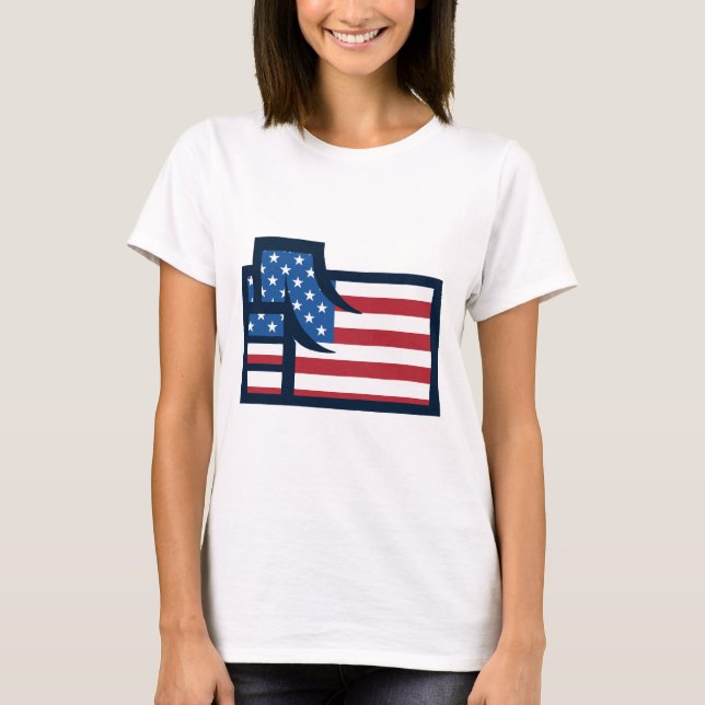 American Patriotic Fist Tee Shirt (Framsida)