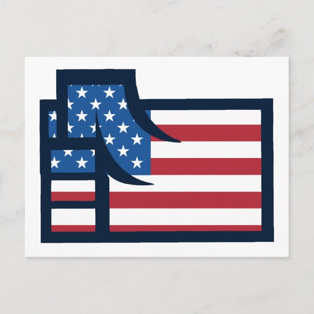 American Patriotic Fist Vykort (Framsida)
