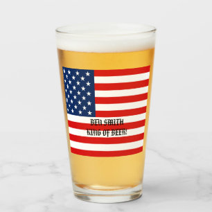 American patriotic flagga glaskopp