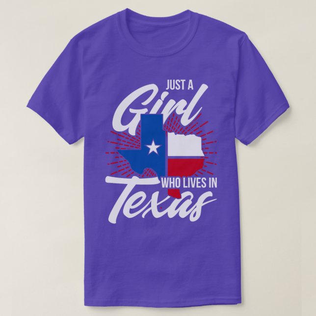American Patriotic Flagga Texas Girl Texan T Shirt (Design framsida)