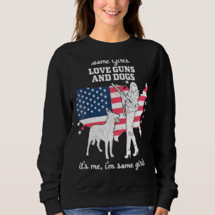 American Patriotic Girl vissa Girls Kärlek Guns oc T Shirt