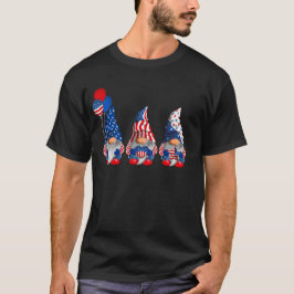 American Patriotic Gnomes USA flagga 4 juli T Shirt