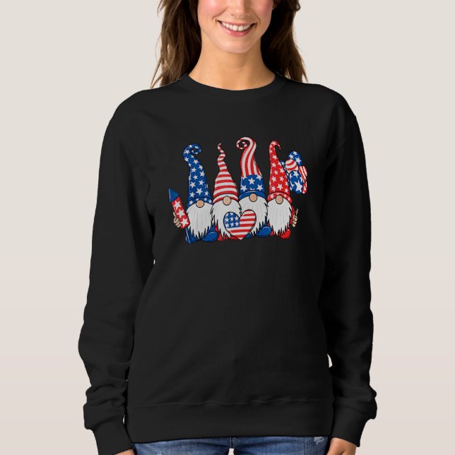 American Patriotic Gnomes Usa Independence day 4:e T Shirt (Framsida)