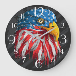 American Patriotic Örn Stor Klocka
