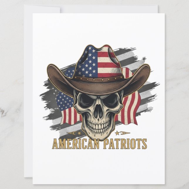 American Patriots Vintage Skull Flag (Framsida)