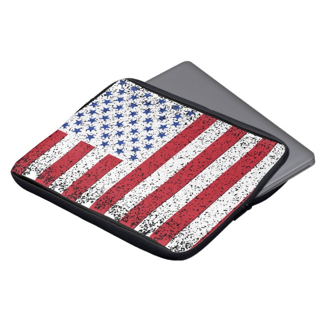 American Peace Flagga American State Laptop Fodral (Framsida topp)