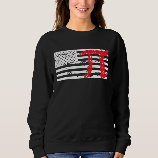 American Pi US Flag Pi Day Infinate Number T Shirt (Framsida)