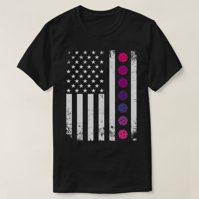 American Pickleball rosa T Shirt (Design framsida)
