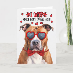American Pit Bull Dog Loving You Valentine Helgkort